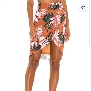 Camila Coelho tropical wrap skirt. XS